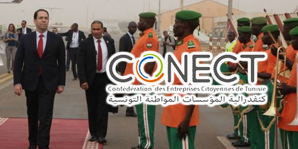 Une délégation de la CONECT International d’une vingtaine d’entreprises à la Tournée africain de Youssef Chahed