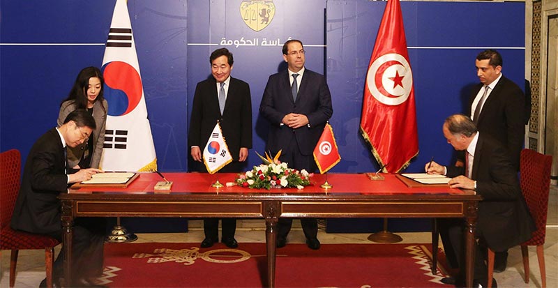 توقيع 3 مذكرات تفاهم بين تونس وكوريا الجنوبية