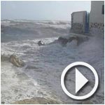 En photos et vidéo : Un quartier inondé par la montée de la mer à kélibia