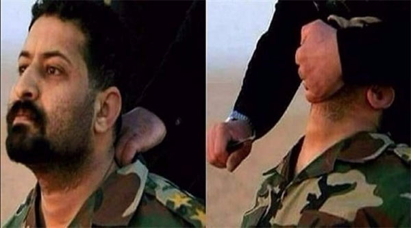 داعش يبث فيديو لذبح ضابط عراقي