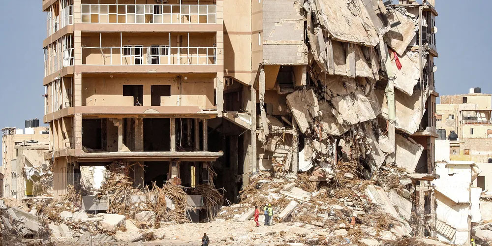 إعصار ليبيا : تشرد أكثر من 43 ألف شخص