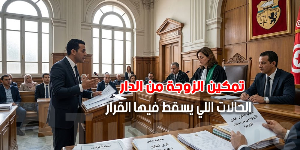 تمكين الزوجة من الدار: شنوّة الحالات اللي ينجم يسقط فيها القرار
