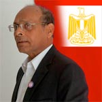 M. Marzouki raccompagné par le ministre de l'électiricté à son départ du Caire