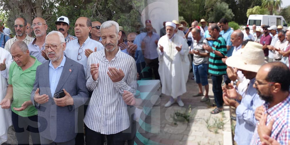 En photo : Ghannouchi aux funérailles de l’ancien député Zouhair Rejbi à Radès 