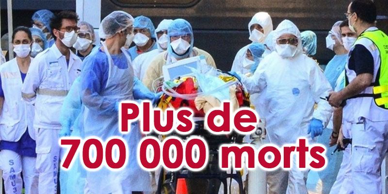L'épidémie passe le cap des 700 000 morts dans le monde