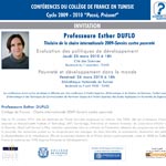 Conférences du Collège de France en Tunisie - Esther Duflo
