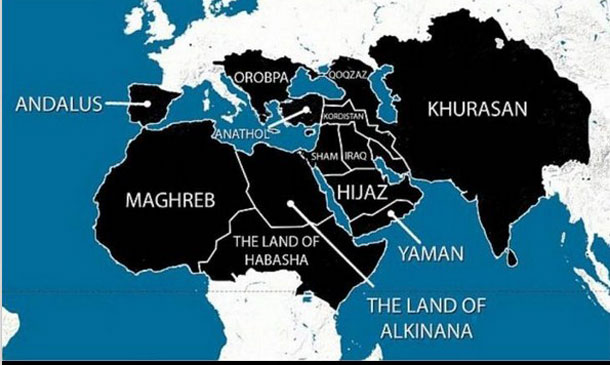 Voici carte à l’appui, l’Europe vue par Daech, dans 5 ans