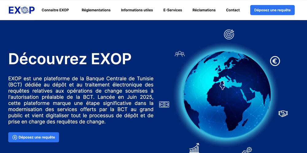 exop.bct.gov.tn : la BCT lance la plateforme pour simplifier les autorisations de change