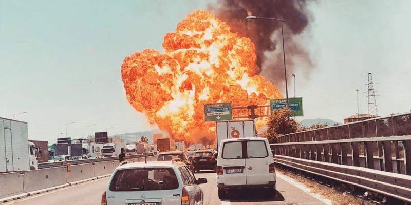 En photos : Explosion près de l’aéroport de Bologne en Italie 