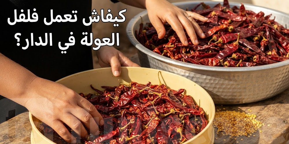 سرّ الفلفل الأحمر التونسي... طريقة العولة خطوة بخطوة