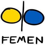 5 activistes de FEMEN mènent une action devant l'Ambassade de Tunisie en Belgique