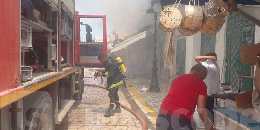 عاجل - صور : حريق في السوق التقليدية بنابل