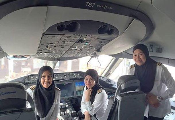 Un équipage 100% féminin, de Brunei atterrit à Djeddah et entre dans l’histoire 