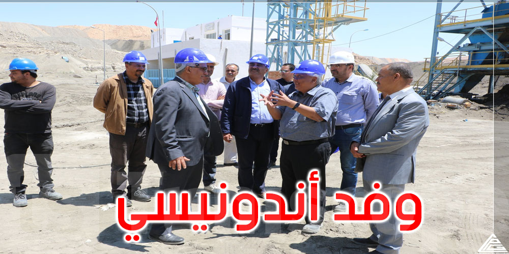 وفد إندونيسي يزور مواقع العمل بشركة فسفاط قفصة