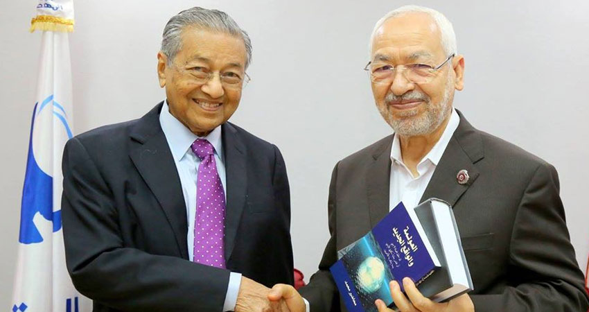 الغنوشي يهنئ مهاتير محمد بفوزه في الانتخابات الماليزية