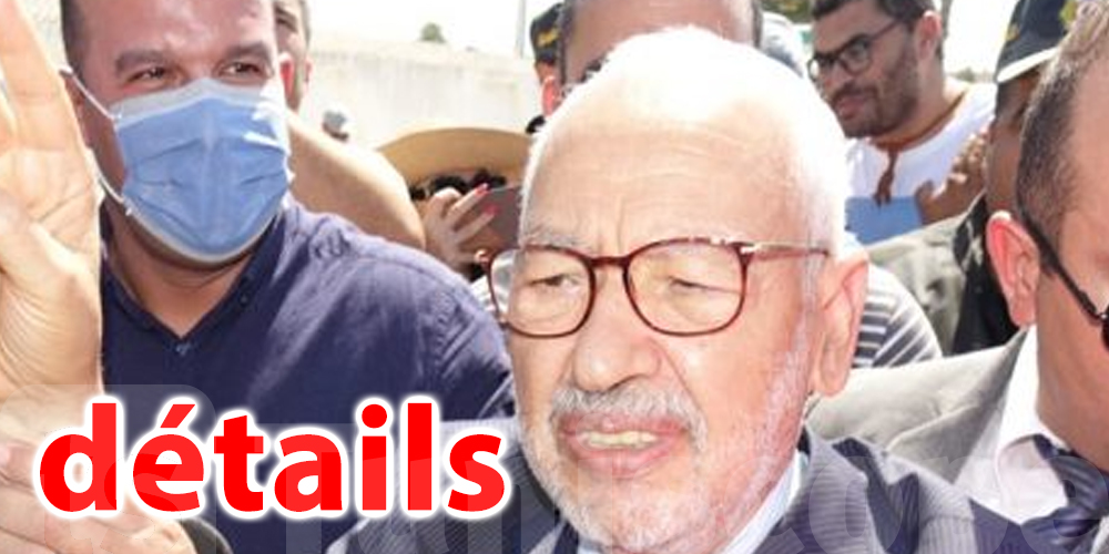 Tunisie : Rached Ghannouchi devant la brigade centrale de la Garde nationale