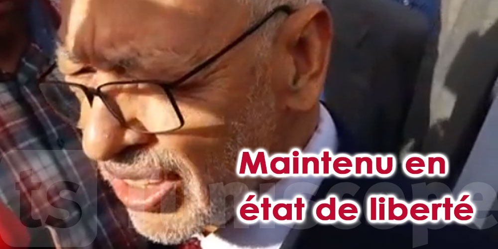 Tunisie: Ghannouchi réagit après son maintien en état de liberté