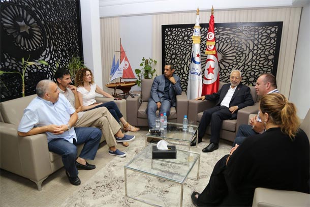 Majdouline Cherni au cœur d’une rencontre entre Ghannouchi et des figures du sport tunisien