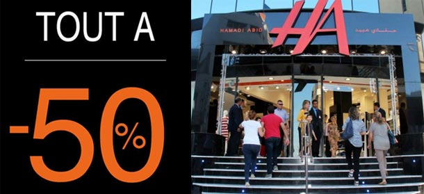 Les magasins HA proposent 50% de réduction à partir d'aujourd'hui
