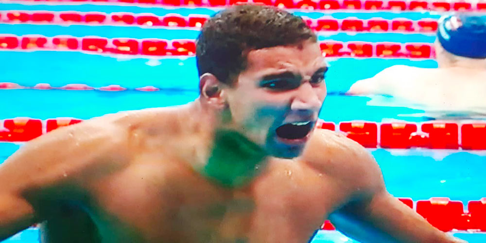 Le Tunisien Ahmed Hafnaoui champion olympique du 400 m nage libre