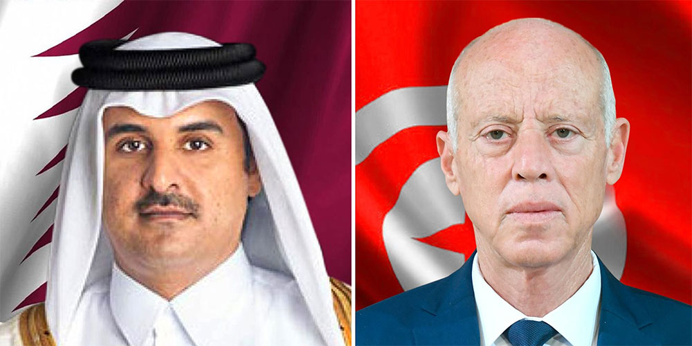 تبادل تهاني العيد بين قيس سعيد و أمير قطر