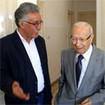 Hamma Hammami reçoit Béji Caïd Essebsi 