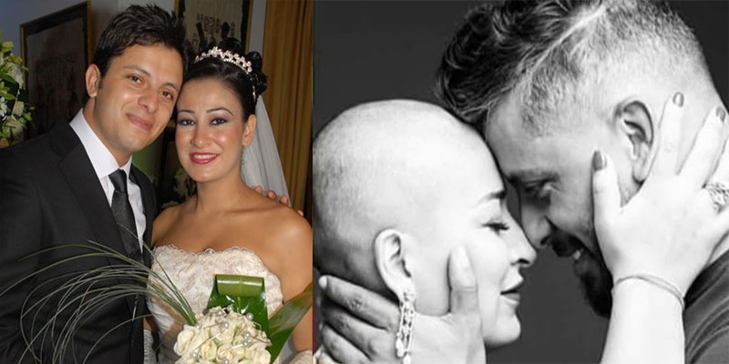 صورة مؤثرة: حاتم عمّور يدعم زوجته المصابة بالسرطان