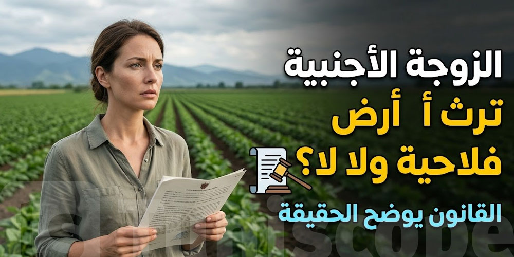 الزوجة الأجنبية المعرسة بتونسي ترث أرض فلاحية ولا لا؟ القانون يوضح الحقيقة