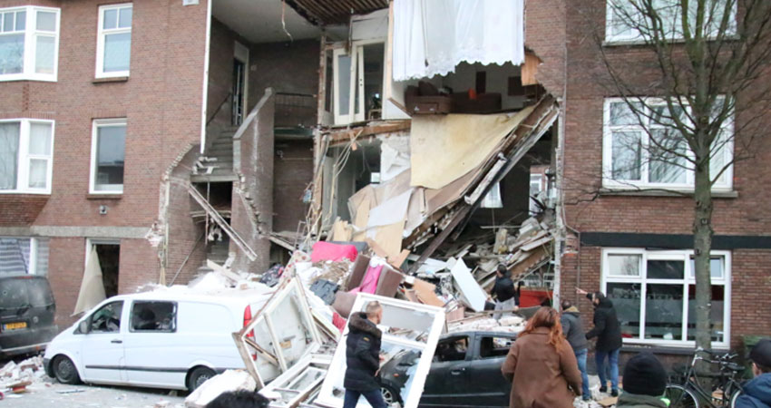 انهيار عدة منازل في مدينة لاهاي جراء انفجار ضخم