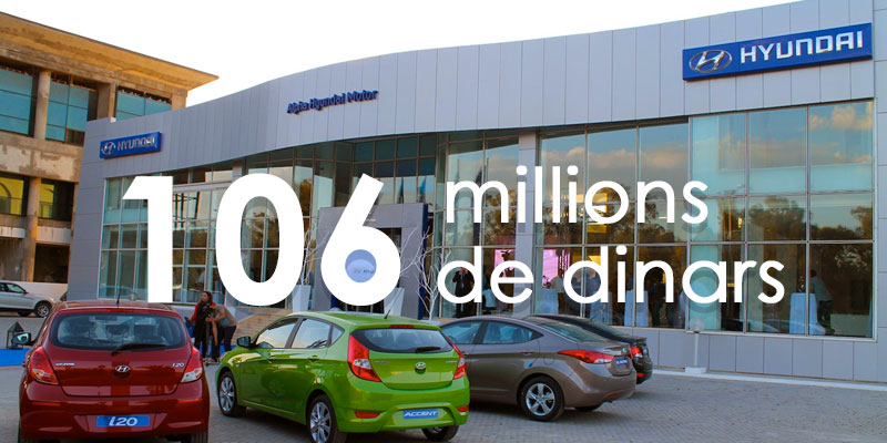 Alpha Hyundai vendue pour 106 millions de dinars