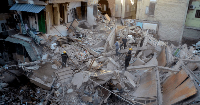 قتيلان وجرحى بانهيار مبنيين في القاهرة