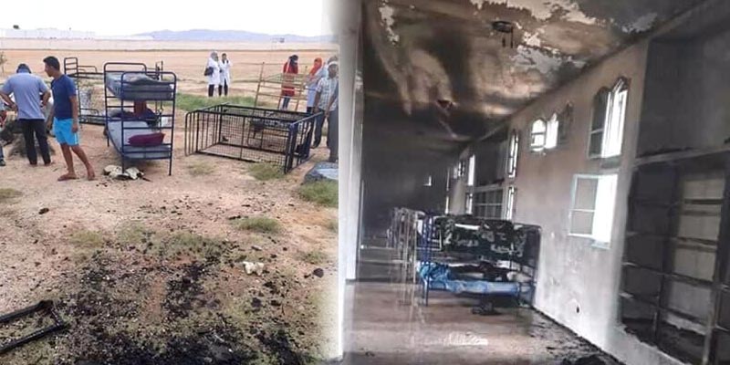 بالصور: اندلاع حريق في مبيت المدرسة الإعدادية ابن المقفع بالمكناسي