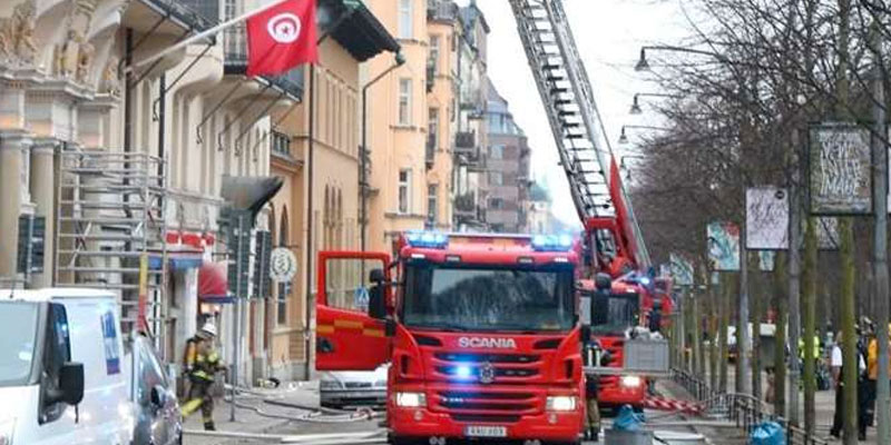 14 blessés après un incendie dans un bâtiment abritant les ambassades de Tunisie, du Portugal et d'Argentine à Stockholm 