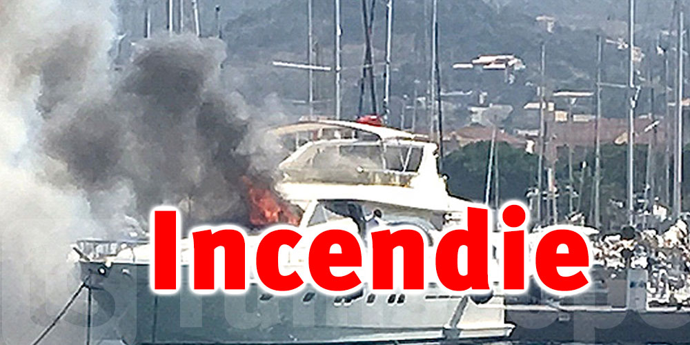 Bizerte : Un yacht prend feu au port de plaisance