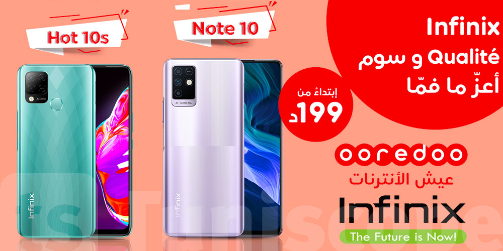 Nouveau pack Infinix Hot 10s & Note 10 chez Ooredoo