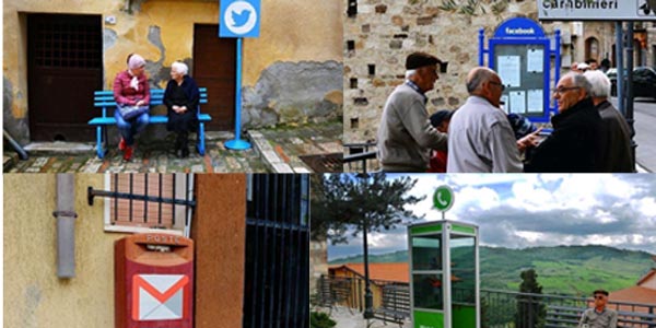 Photos du jour : Quand un village italien représente Twitter, Wikipédia, WhatsApp… dans la vraie vie