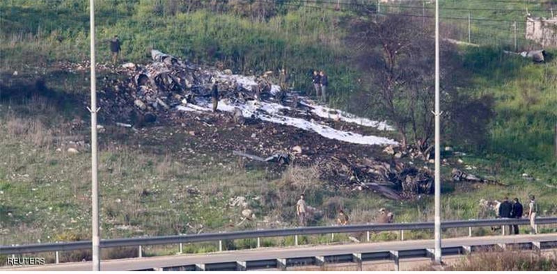 طيار إسرائيلي في حالة حرجة جدا بعد إسقاط طائرته