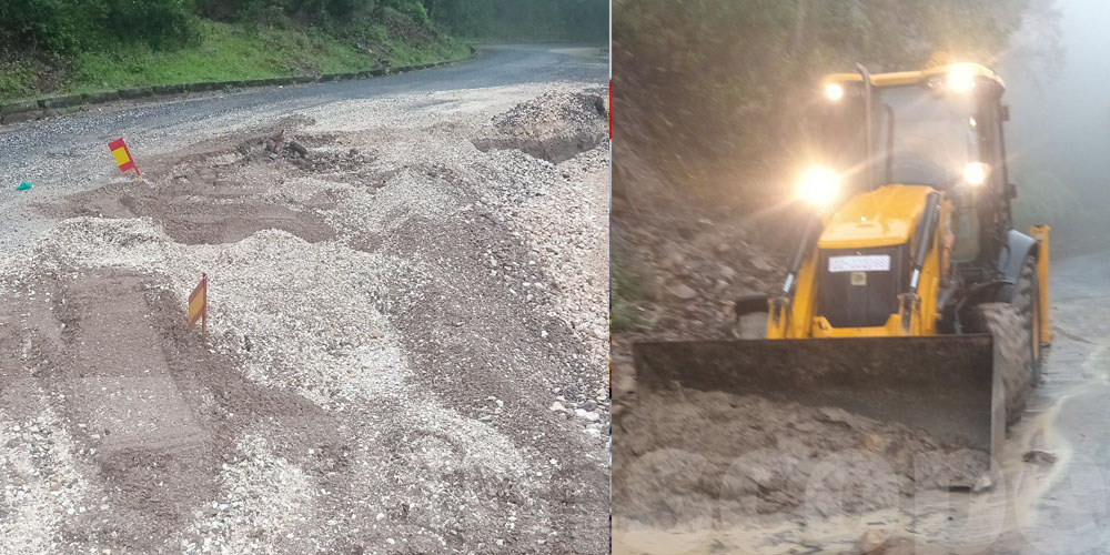 حمام بورقيبة: انزلاق أرضي خطير بالطريق المحلية