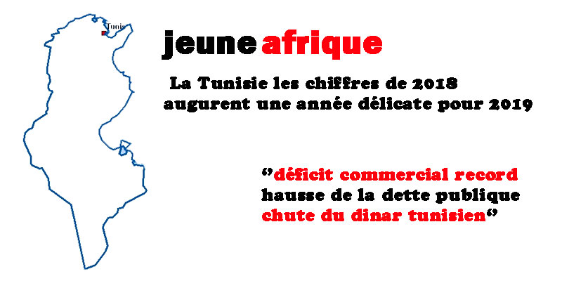 Quand Jeune Afrique dresse un tableau noir pour l’économie tunisienne en 2019 !