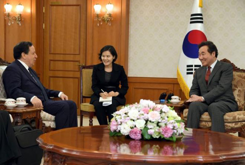 وزير الخارجية يلتقي بسيول الوزير الاول لكوريا الجنوبية