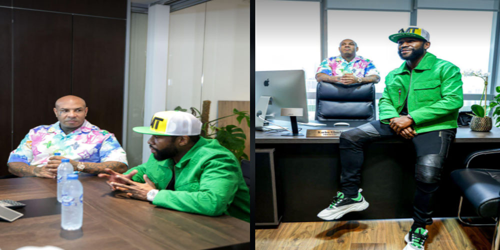 صور: كريم الغربي يعلن إمضاء عقد شراكة مع أغنى رياضي في العالم floyd mayweather 