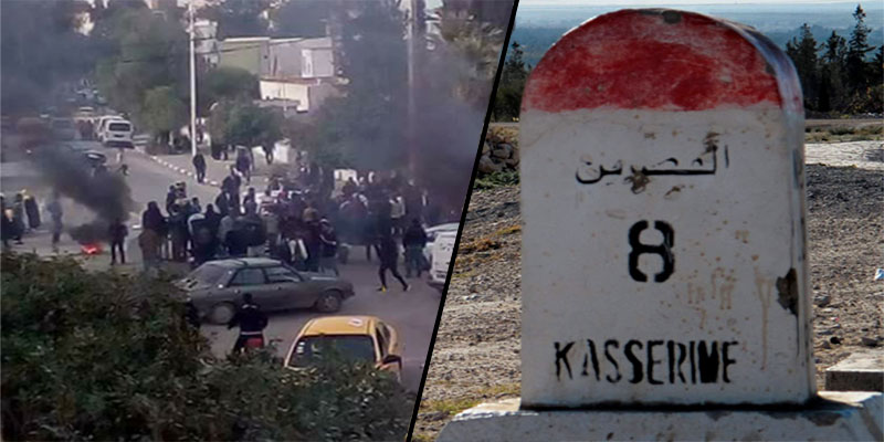 En photos: Reprise des protestations à Kasserine