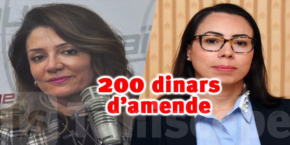 200 dinars d'amende infligée à Nadia Akacha et Arbia khamassi
