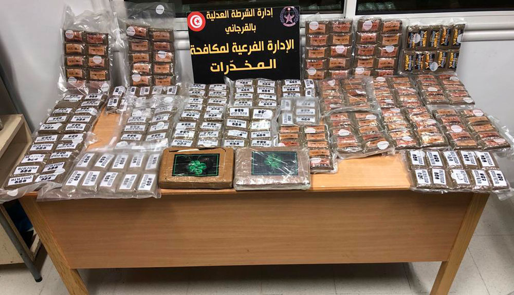 Opération Antidrogue en Tunisie : Arrestation de 17 personnes et saisie de Cannabis et de Cocaïne