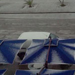 Photo du jour : Avec la grêle, le lac ressemble à une carte postale