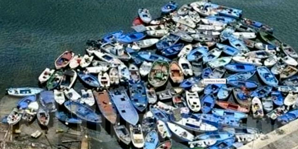 A Lampedusa, la destruction de 160 petits bateaux tunisiens est en cours
