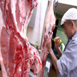 الجزارون ينفذون وقفة احتجاجية أمام شركة اللحوم بالوردية