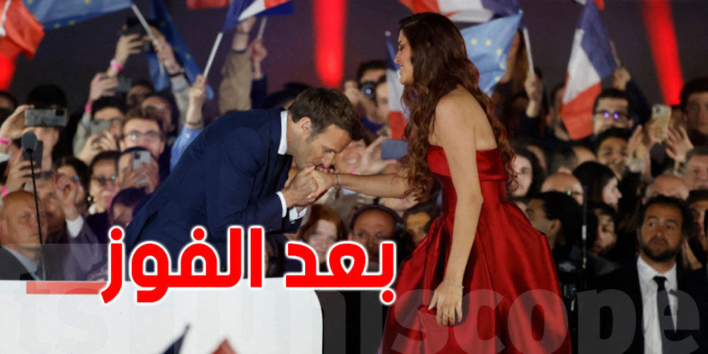 بالفيديو: ماكرون يقبل يد مطربة مصرية بعد فوزه بانتخابات فرنسا 
