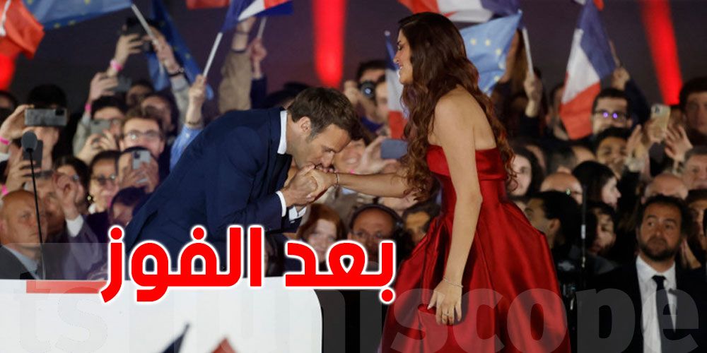 بالفيديو: ماكرون يقبل يد مطربة مصرية بعد فوزه بانتخابات فرنسا