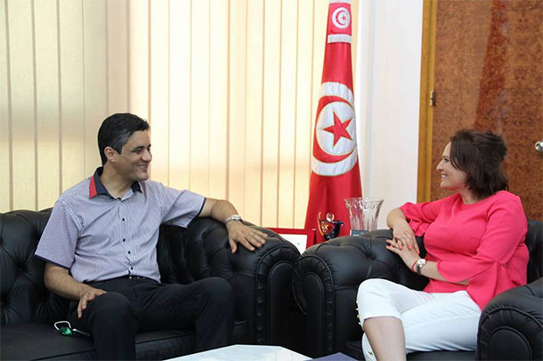 Majdouline Cherni rencontre le député Hassouna Nasfi
